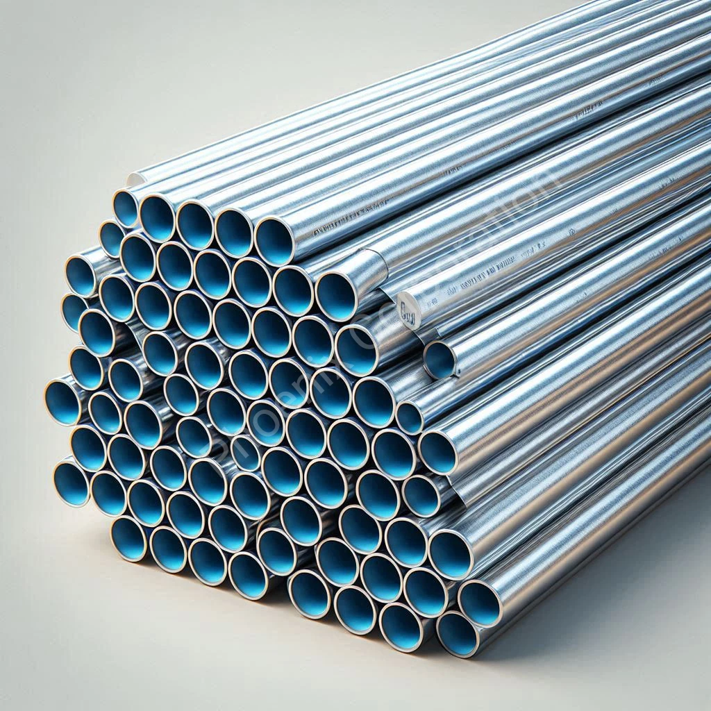 High-quality GI pipes from Phoenix Corporation, available in various sizes and finishes, shown in Taratala, Kolkata