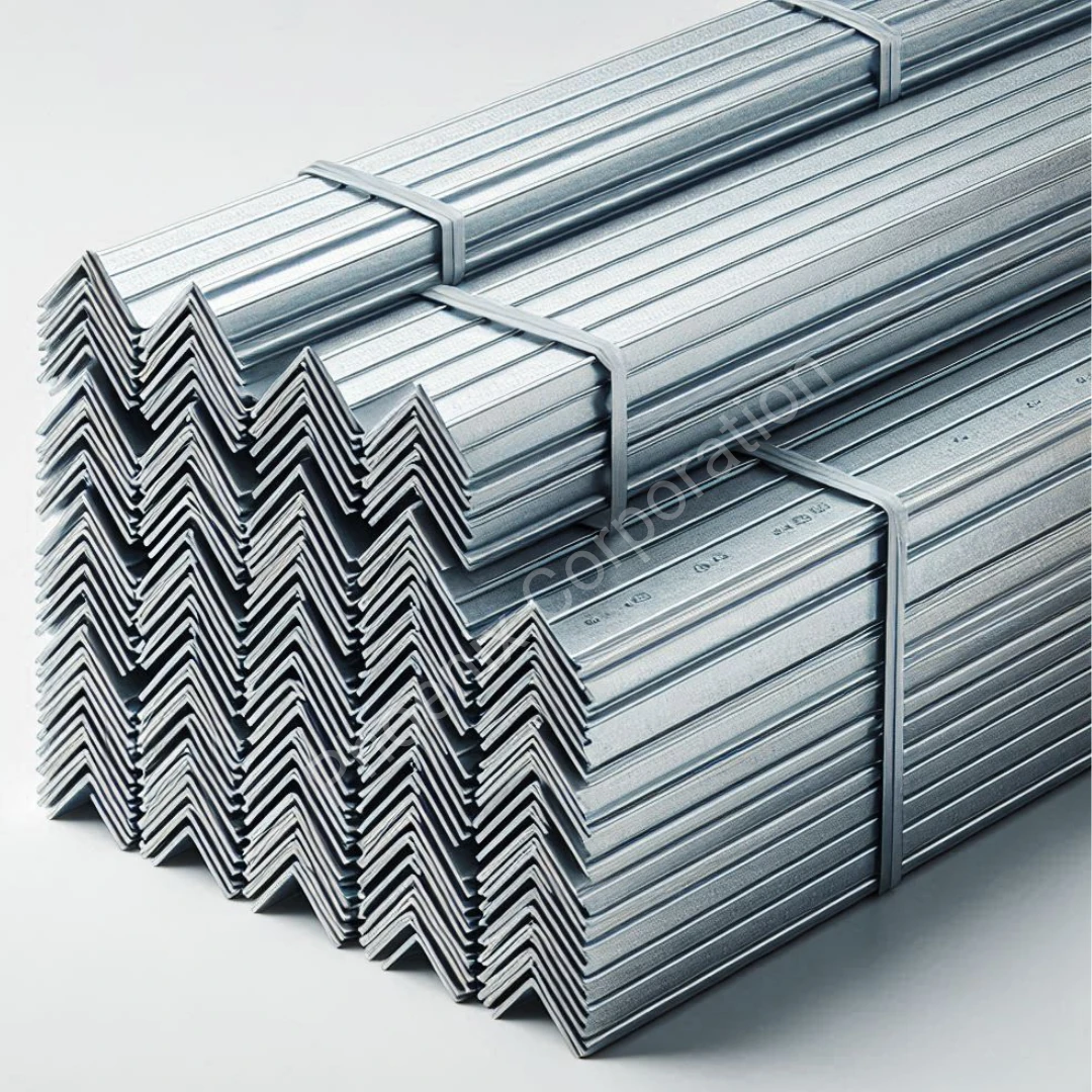 Premium galvanized steel angles from Phoenix Corporation, engineered for strength and versatility in various industrial and construction applications.